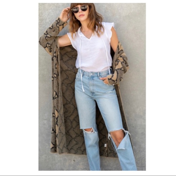 ✨RESTOCK ✨FABULOUS LONG SWEATER SNAKESKIN JACKET - Picture 6 of 8